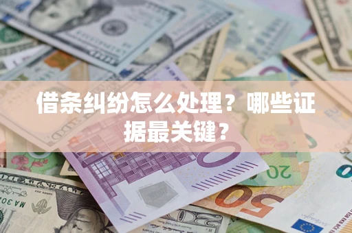 北京借条纠纷怎么处理？哪些证据最关键？