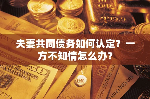 北京夫妻共同债务如何认定？一方不知情怎么办？