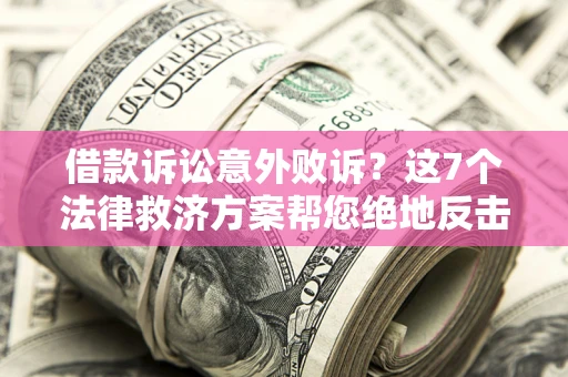 北京借款诉讼意外败诉？这7个法律救济方案帮您绝地反击！