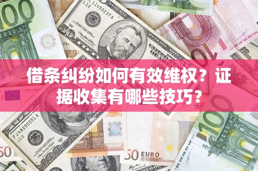 北京借条纠纷如何有效维权？证据收集有哪些技巧？