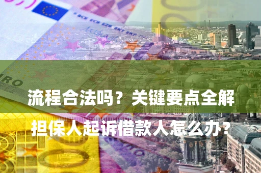 北京

担保人起诉借款人怎么办？流程合法吗？关键要点全解析