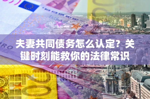 北京夫妻共同债务怎么认定？关键时刻能救你的法律常识