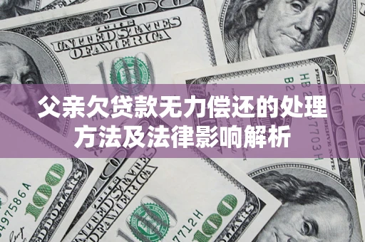 北京父亲欠贷款无力偿还的处理方法及法律影响解析